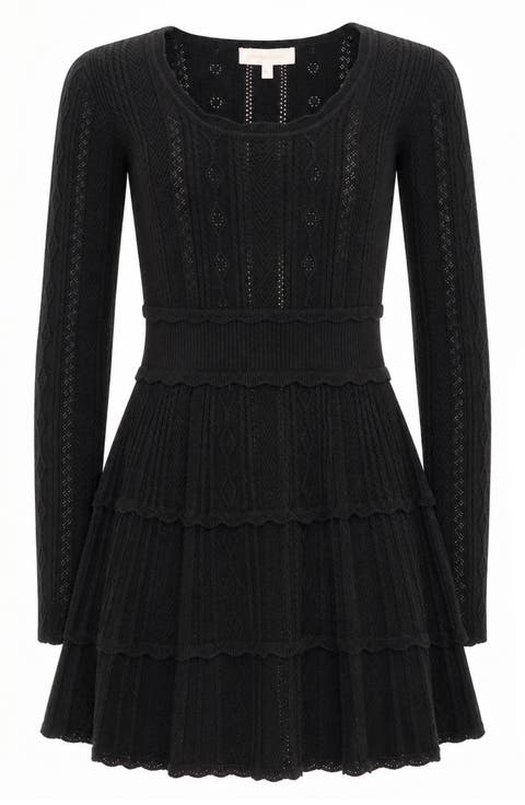 Kids' Lunellita Long Sleeve Pointelle Dress