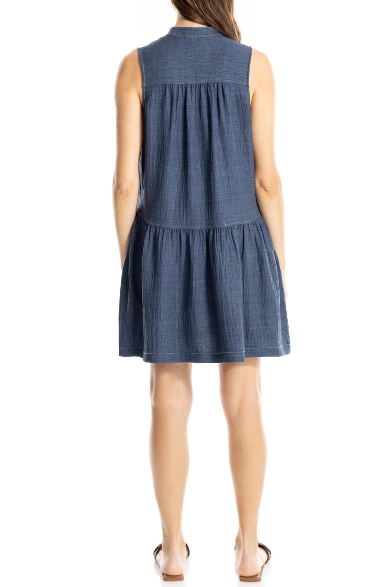 Button Placket Minidress, Alternate, color, HEATHER INDIGO