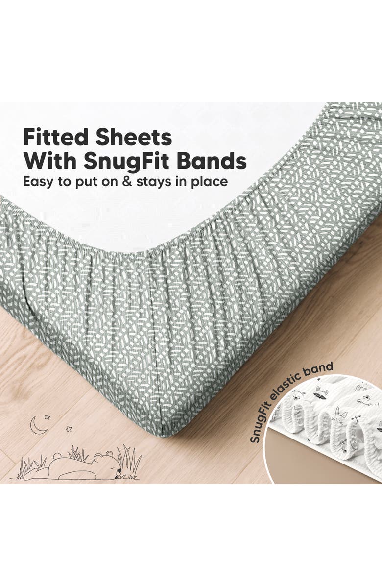 KeaBabies 2-Pack Lyra Muslin Crib Sheets, Alternate, color, Nordic