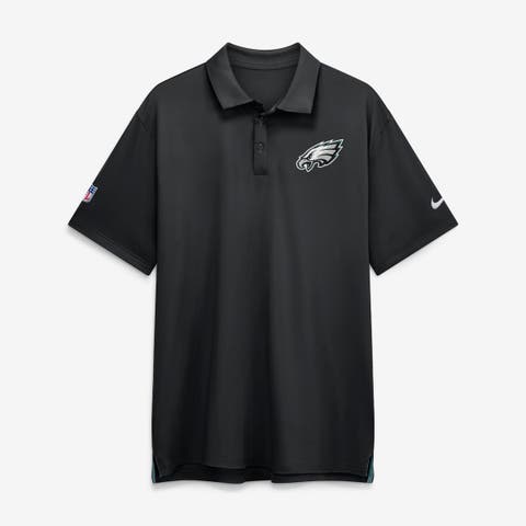 Men's Nike Black Philadelphia Eagles Sideline Powerful Blocking Dri-FIT Tour Polo