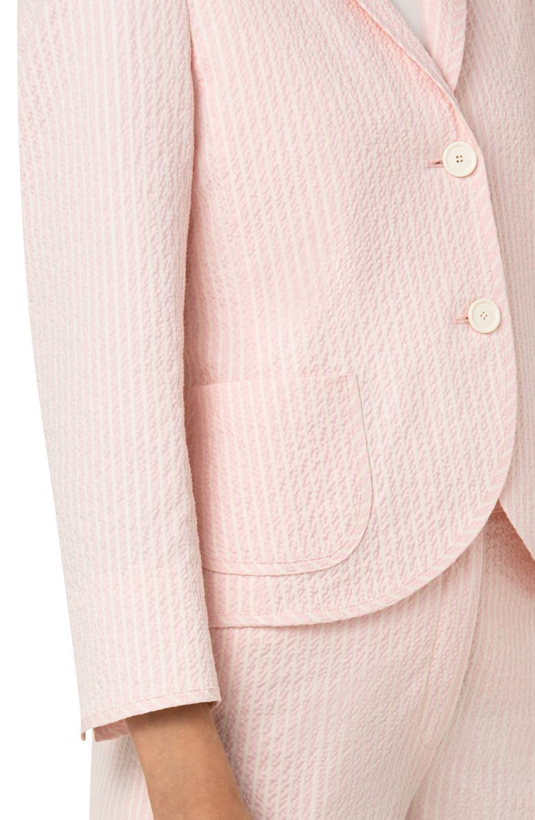 Akris punto Cotton Blend Seersucker Blazer, Alternate, color, 