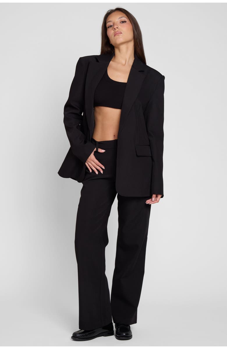 LEAU Classic Column Oversized Blazer, Alternate, color, Black