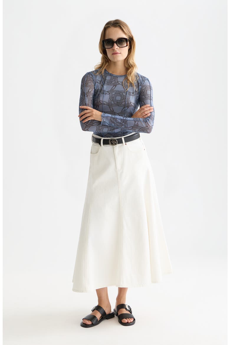 Printed Seamed Mesh Top, Alternate, color, HORSESHOES INFINITY