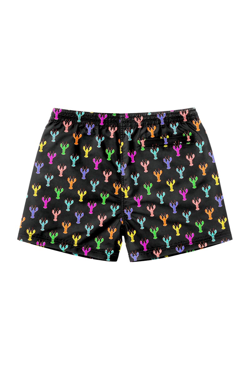 Boys Multicolor Lobsters Print Board Shorts, Alternate, color, Multicolor