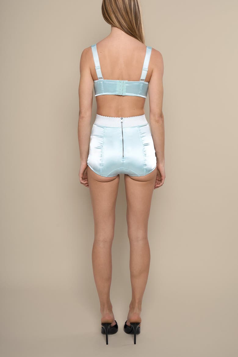Seraphim Stretch Satin Comfort Bralette, Alternate, color, Blue