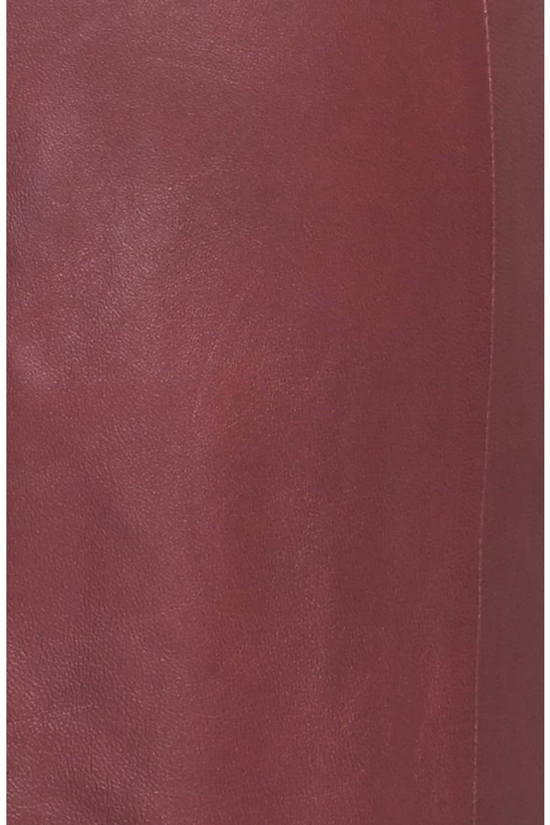 Lambskin Leather Sheath Dress, Alternate, color, BERRY