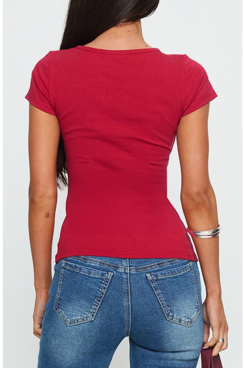 It's Not That Deep Graphic Baby Tee, Alternate, color, RED