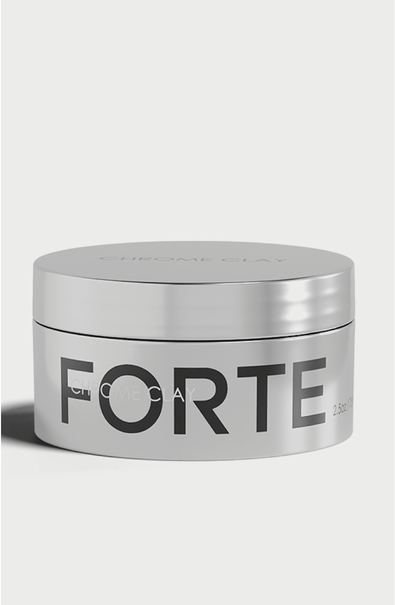 Forte Series Chrome Clay (2.5 oz),  Strong Hold, Matte Finish & Reworkable Texture., Main, color, Grey