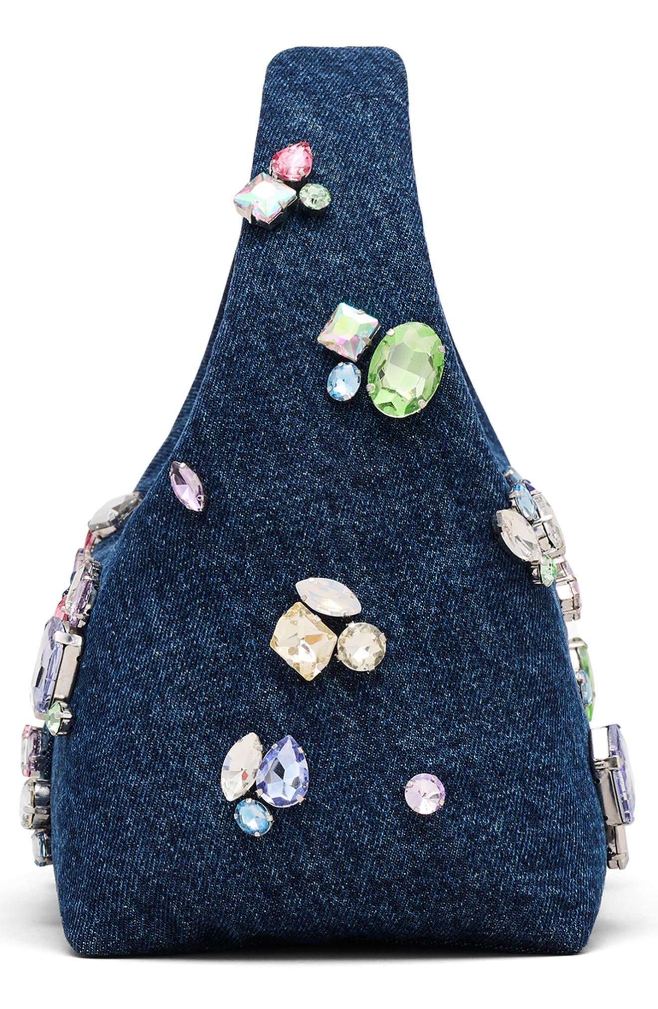 Marc Jacobs The Mini Embellished Denim Top Handle Bag, Alternate, color, 