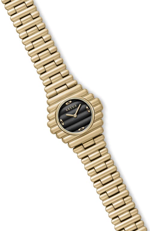 Breda The Coda Midnight Black Bracelet Watch, 32mm In 18k Gold Plated/black