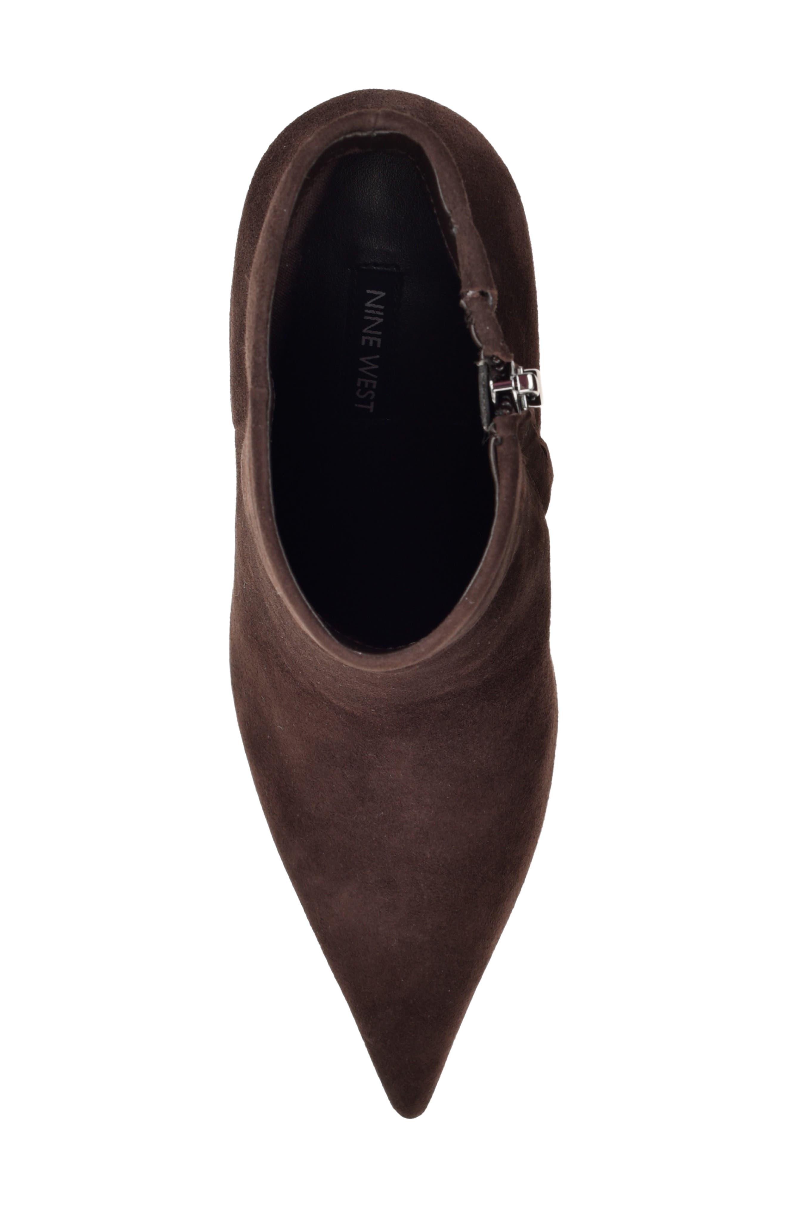 Galz Pointed Toe Bootie, Alternate, color, DARK BROWN