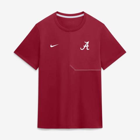 Men's Nike Crimson Alabama Crimson Tide 2026 Sideline UV Dri-FIT Coaches Shirt