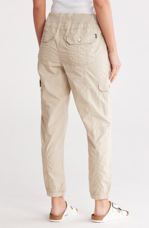 Dkny Ribbed Drawstring Waist Cargo Joggers