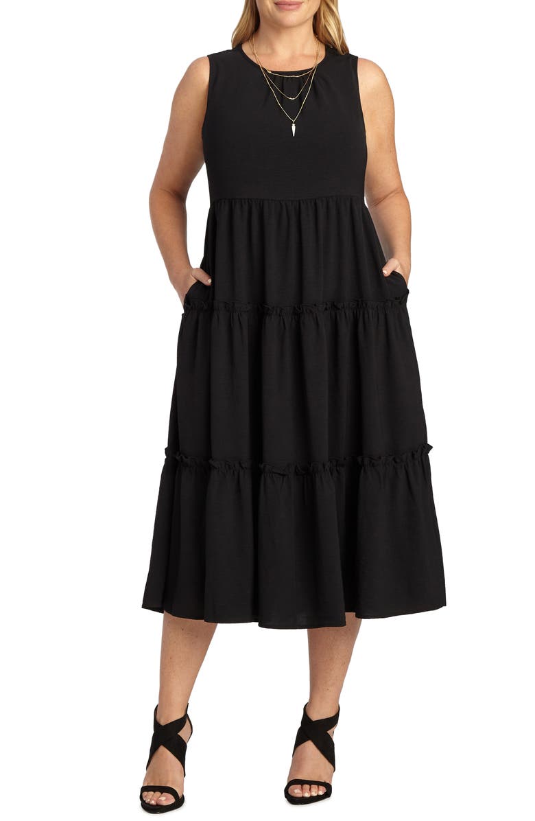 Adyson Parker Tiered Sleeveless Midi Dress, Main, color, 