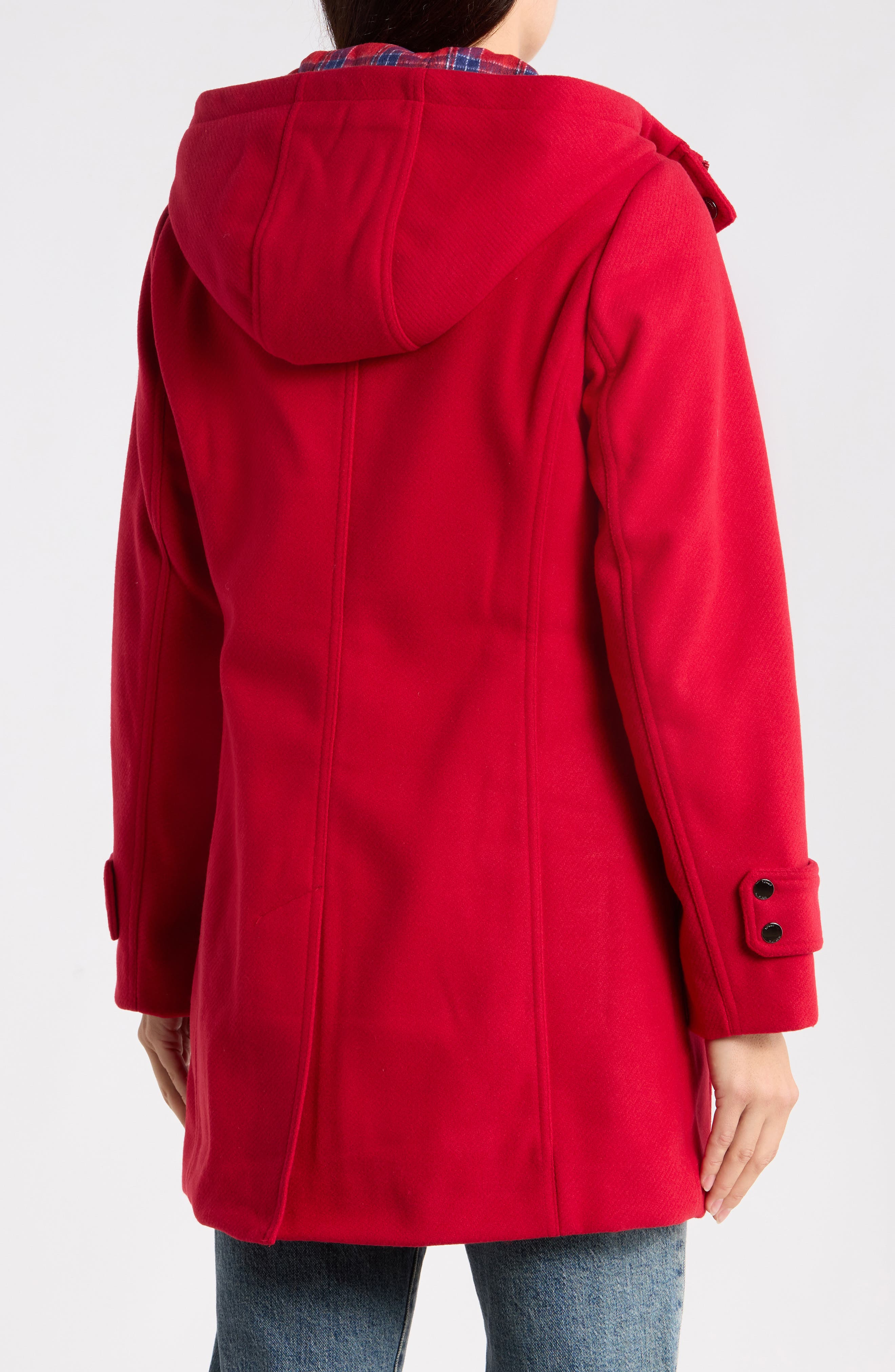 Snap Front Hooded Coat
