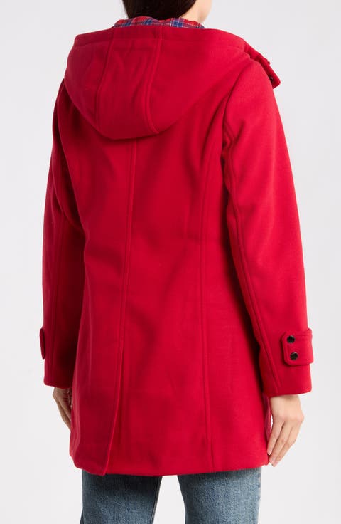 Snap Front Hooded Coat