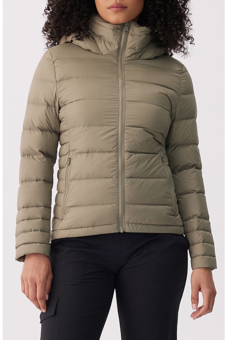 Emy Packable Hooded Puffer Jacket, Main, color, HAZEL