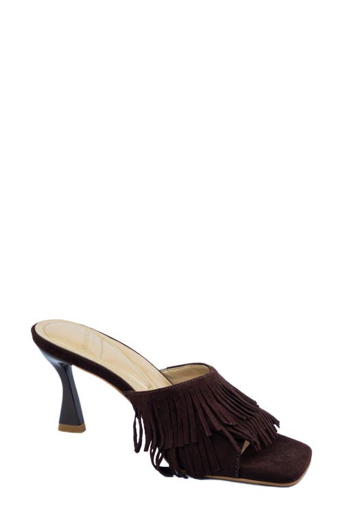 Kenneth Cole Darby Slide Sandal In Chocolate Suede