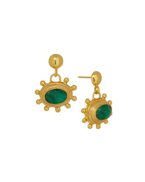 Zand Emerald Drop Earrings