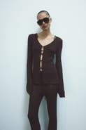 H&M Bead-detail Crochet-look Top