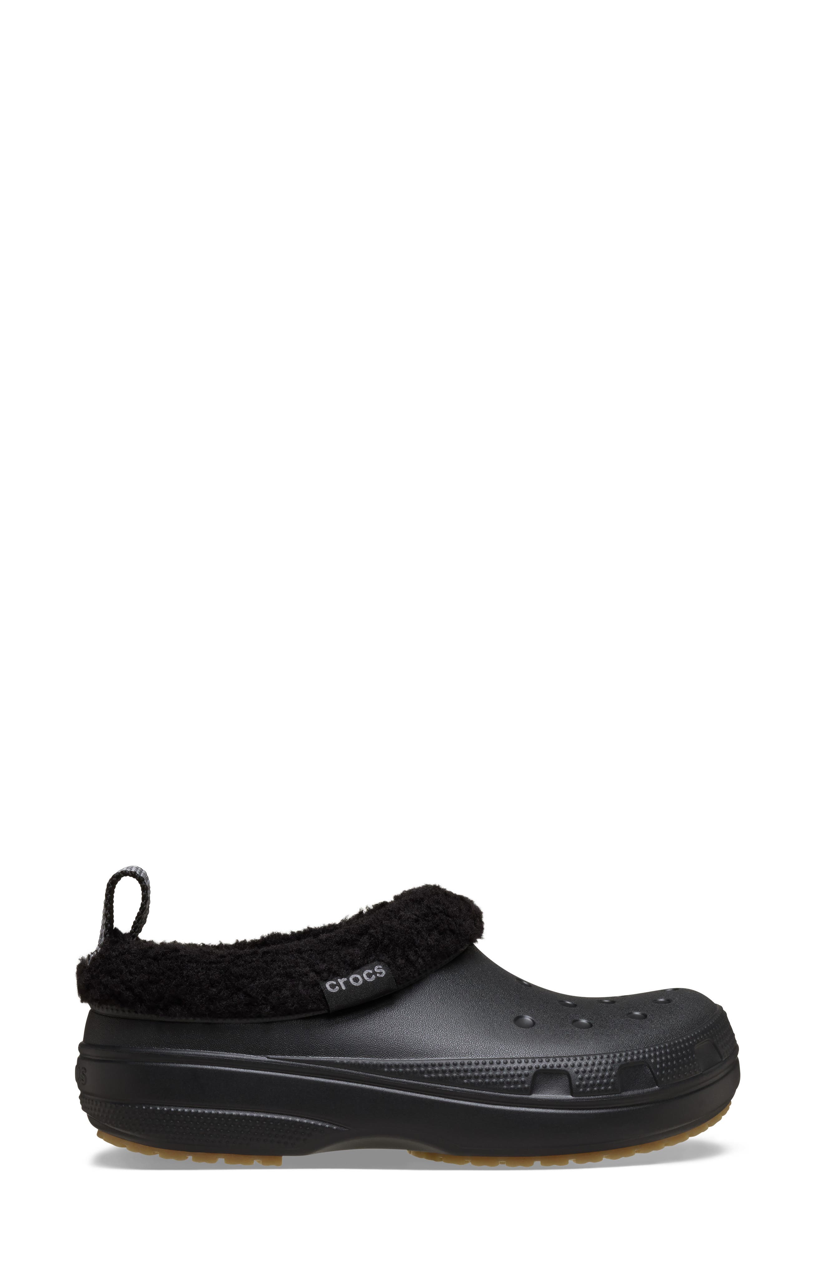 CROCS Classic Fleece Lined Shorty Clog, Alternate, color, Black