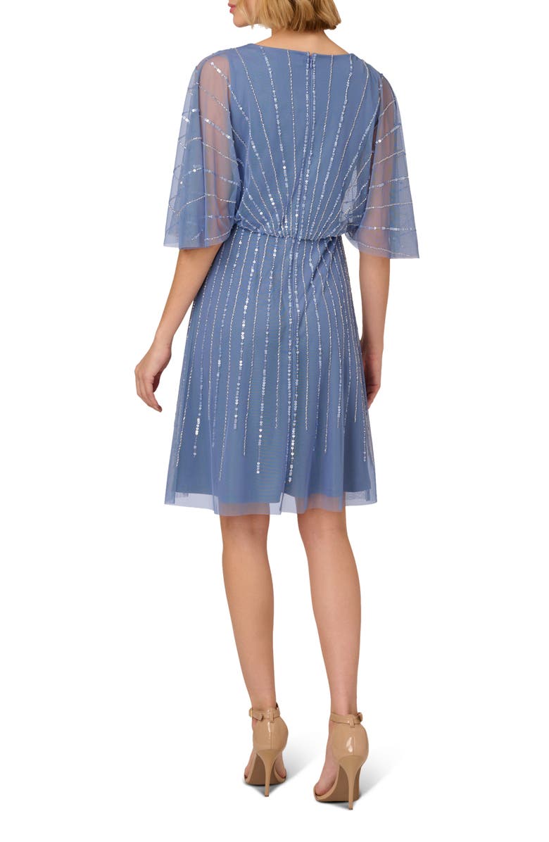Adrianna Papell Sequin Stripe Cocktail Dress, Alternate, color,