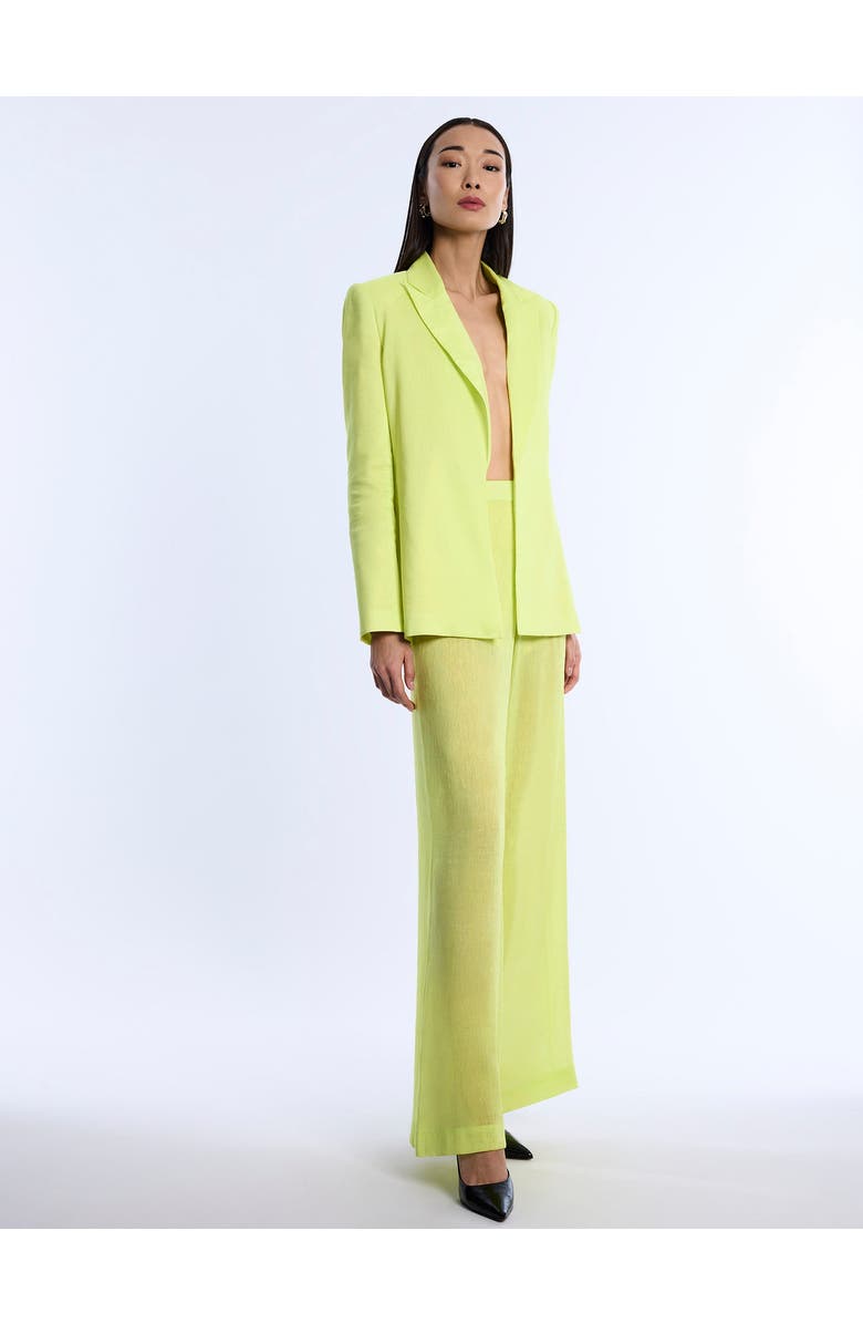BCBGMAXAZRIA Airy Textured Blazer, Alternate, color, Chartreuse