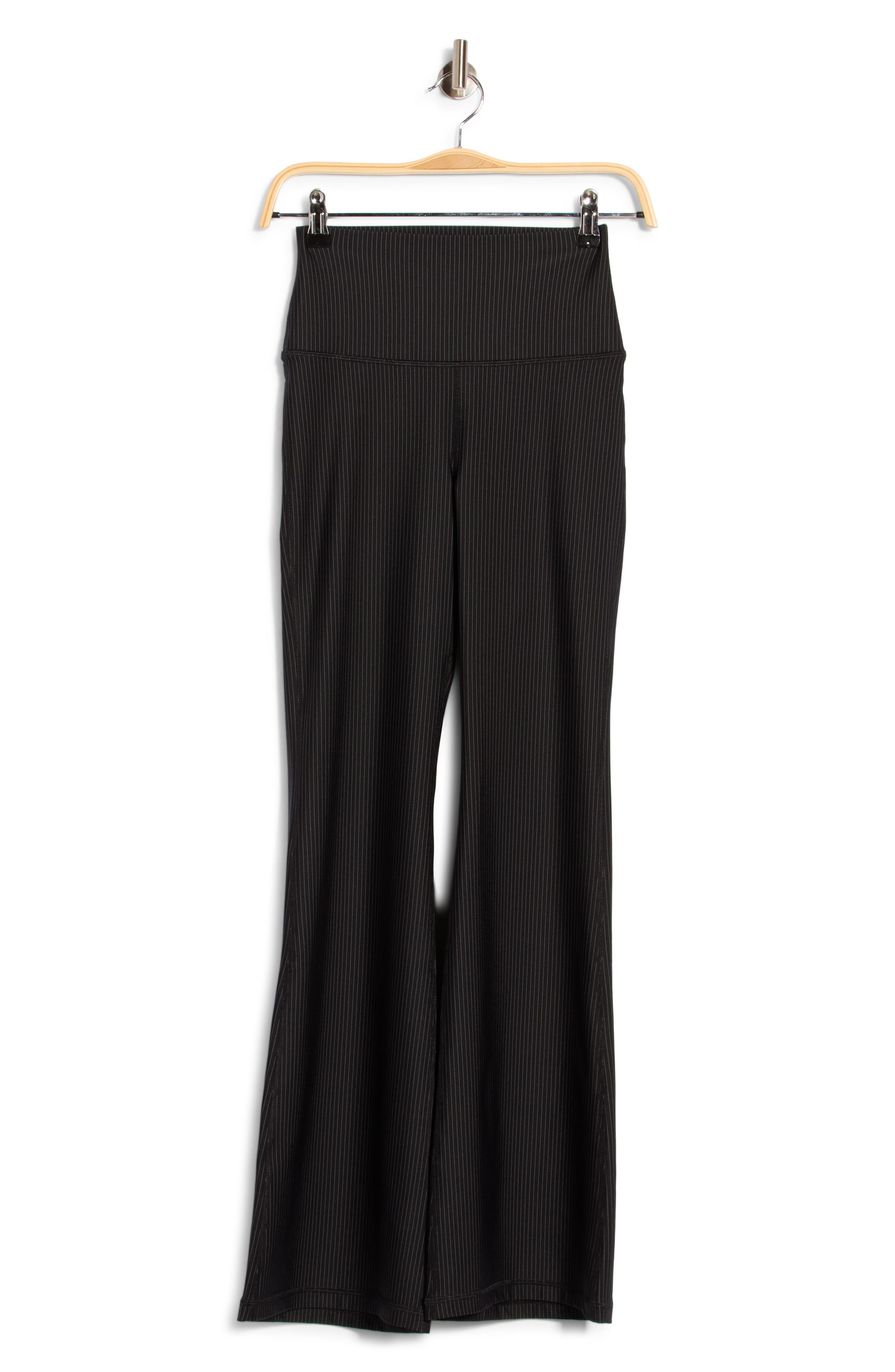 Pinstripe High Waist Flare Leggings