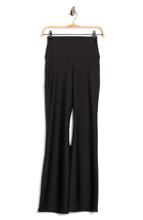 Pinstripe High Waist Flare Leggings