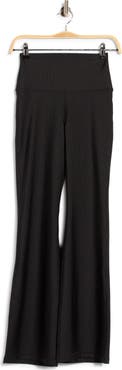 90 DEGREE BY REFLEX Pinstripe High Waist Flare Leggings