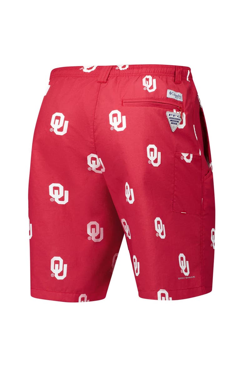 Men's Columbia Crimson Oklahoma Sooners PFG Backcast™ III Omni-Shade™ Shorts, Alternate, color, Crimson