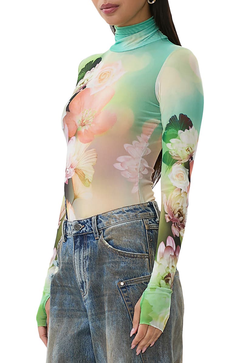 AFRM Zadie Print Turtleneck Top, Alternate, color,