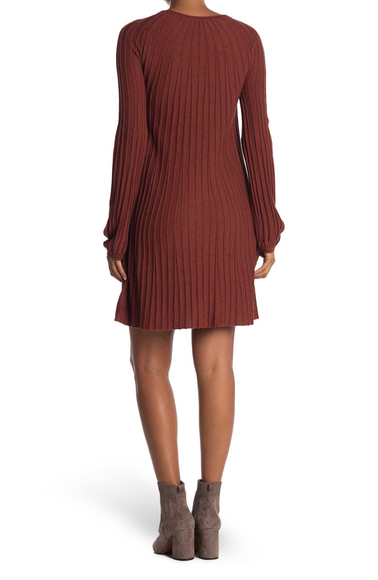 MAX STUDIO Long Sleeve A-Line Sweater Dress, Alternate, color,