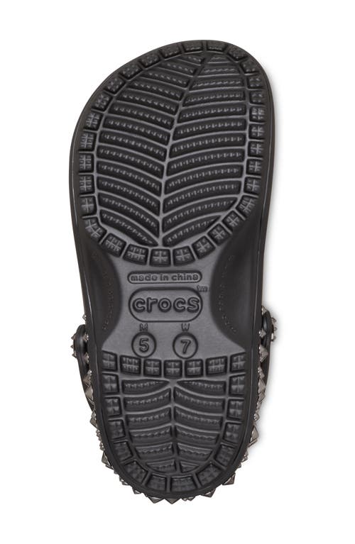 Crocs Studded Classic Clog In Black