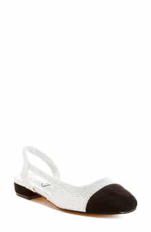 LONDON RAG Rerita Rhinestone Embellished Slingback Flat