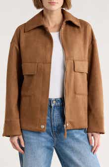MAX STUDIO Faux Suede Jacket