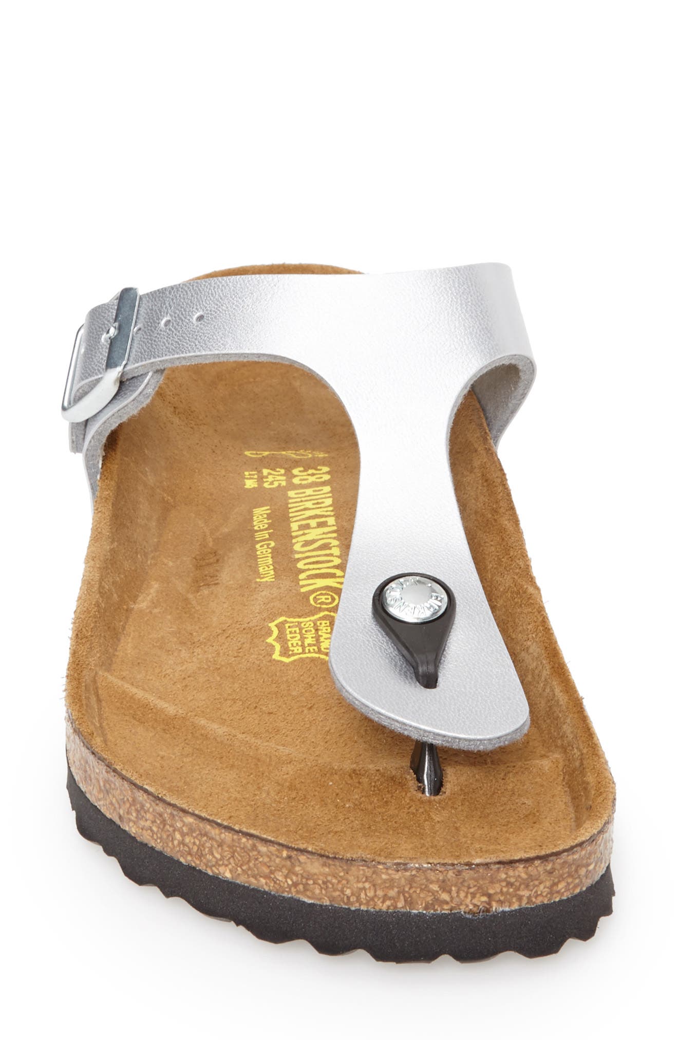 Gizeh Birko-Flor Sandal, Alternate, color, SILVER