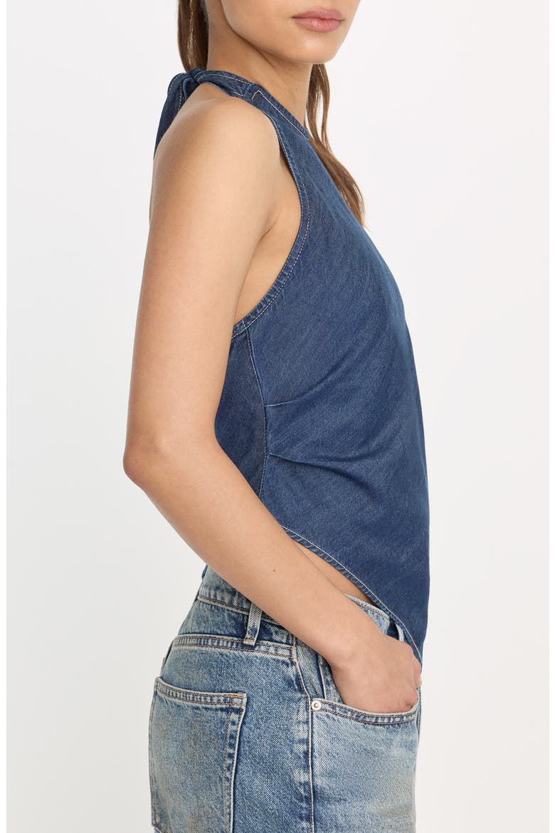 Asymmetric Hem Halter Top, Alternate, color, INDIGO1187