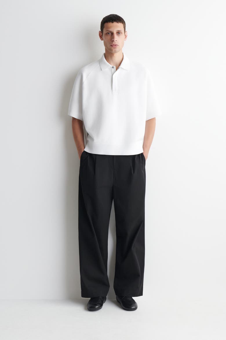 Scuba Knit-Jersey Polo Shirt, Alternate, color, WHITE