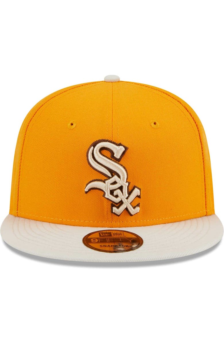 New Era Men's New Era Gold Chicago White Sox Tiramisu 9FIFTY Snapback Hat, Alternate, color, Gold