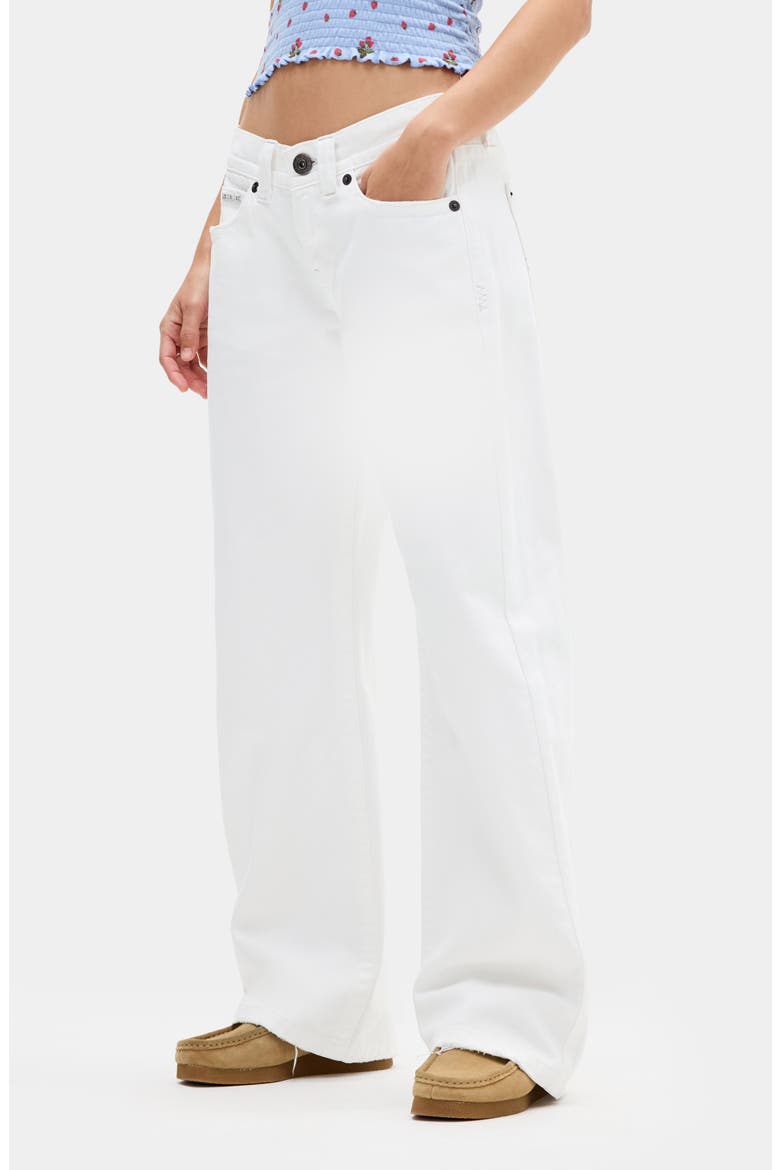 Kayla Low Rise Wide Leg Jeans, Main, color, WHITE