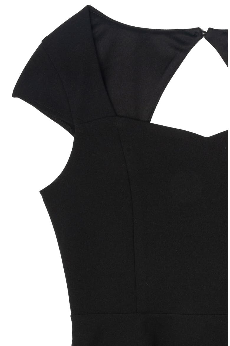Kids' Scuba Knit Dress, Alternate, color, BLACK