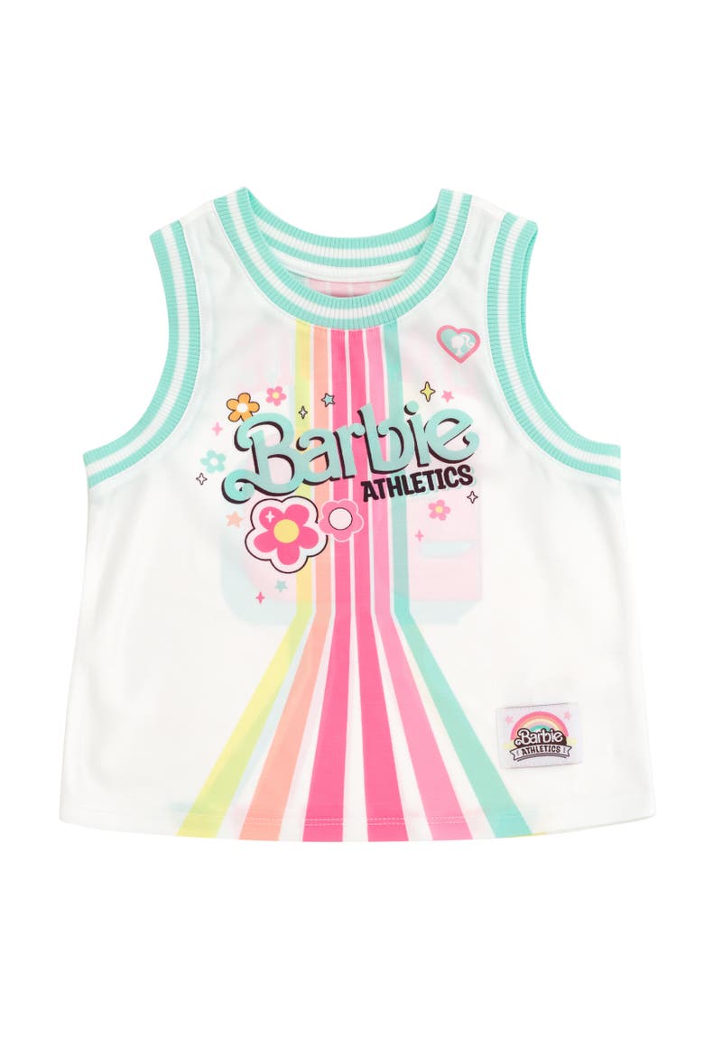 Athletic Tank Top & Shorts Set, Alternate, color, White / Pink