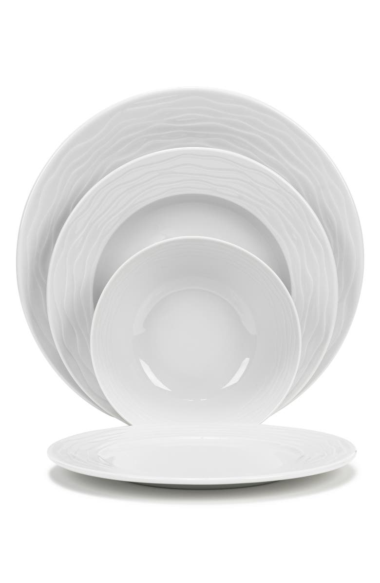 FRENCH HOME White Wave 16-Piece Dinnerware Set, Main, color, Off-White