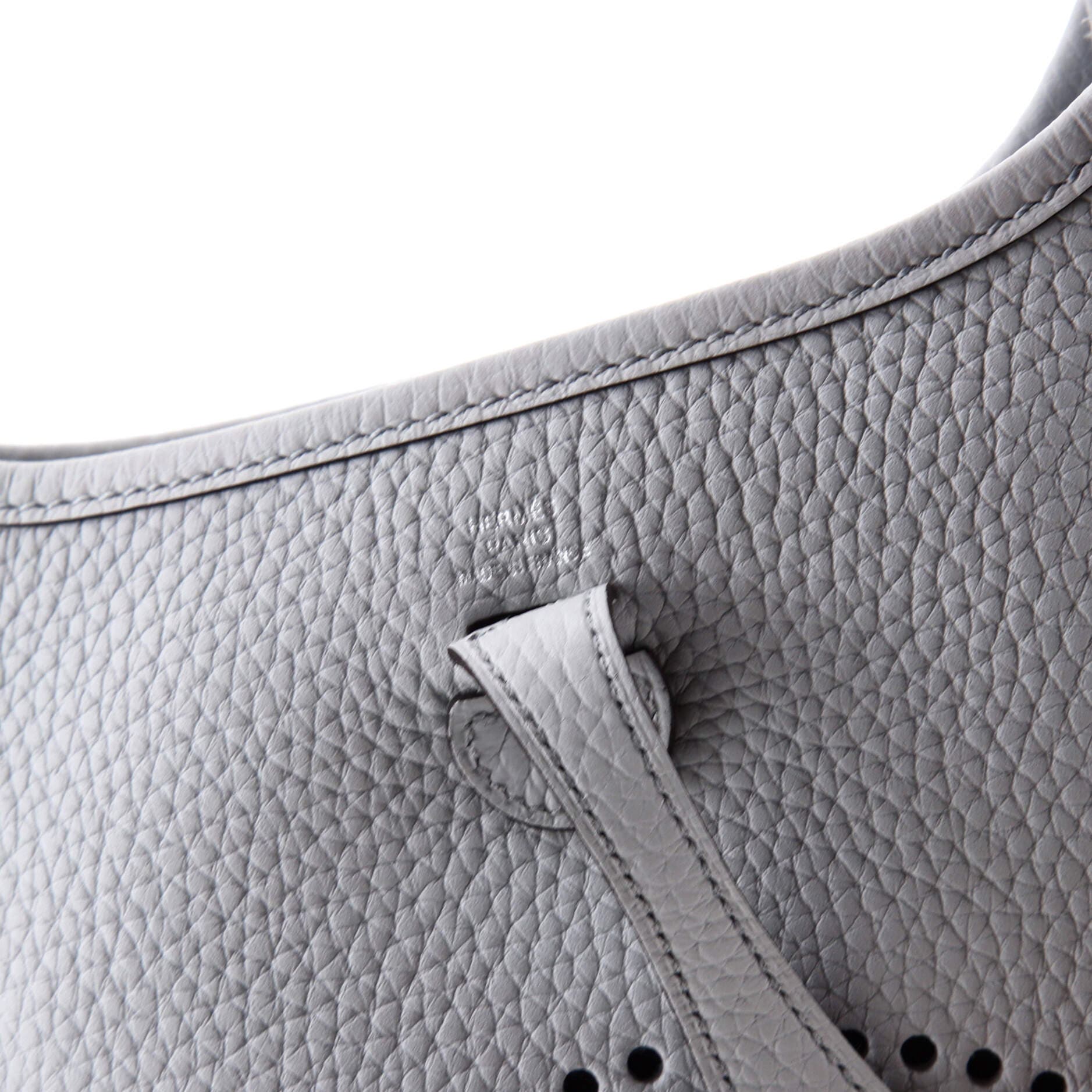 Pre-Owned Hermes Evelyne Bag Gen III Clemence TPM, Alternate, color, Bleu Pale