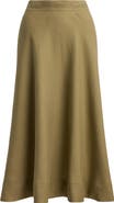 Lauren Ralph Lauren A-Line Linen Midi Skirt