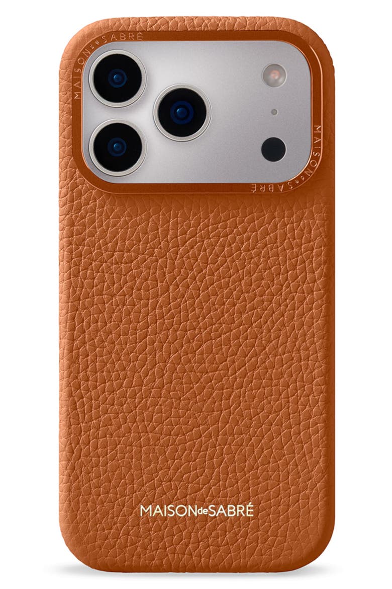 Leather Phone Case iPhone 17 Pro Max, Main, color, Pecan Brown