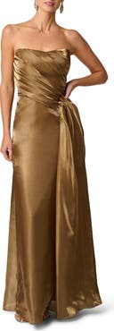 Aidan Mattox Strapless Organza Gown