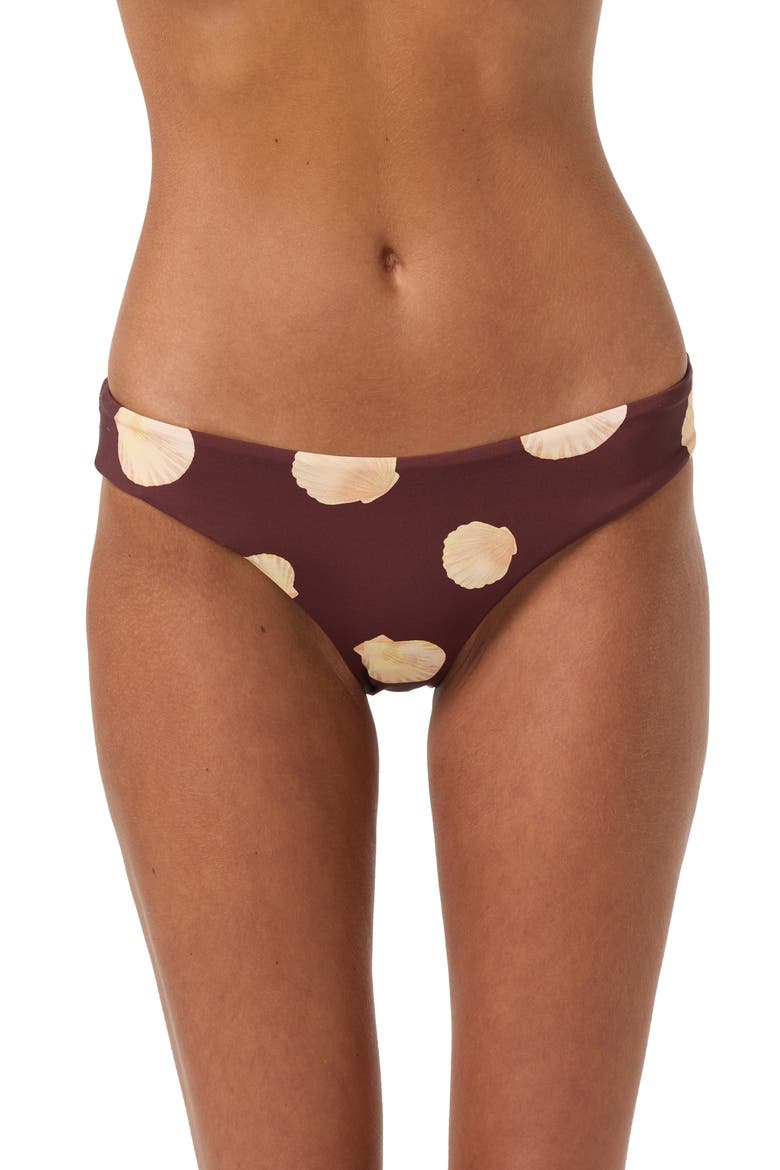 Camila Shells Lagoon Bikini Bottoms, Main, color, CHOCOLATE