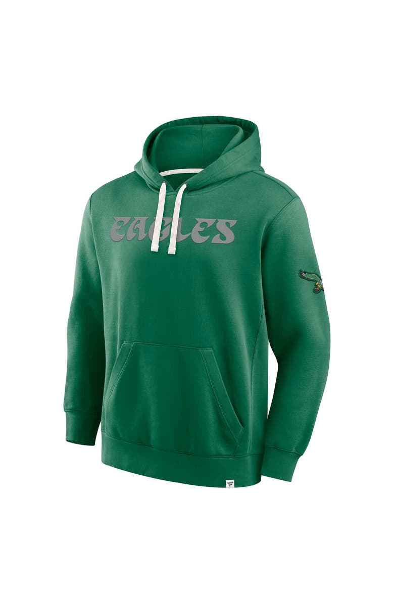 FANATICS Men's Fanatics Kelly Green Philadelphia Eagles New Horizons Heritage Pullover Hoodie, Alternate, color, Kelly Green